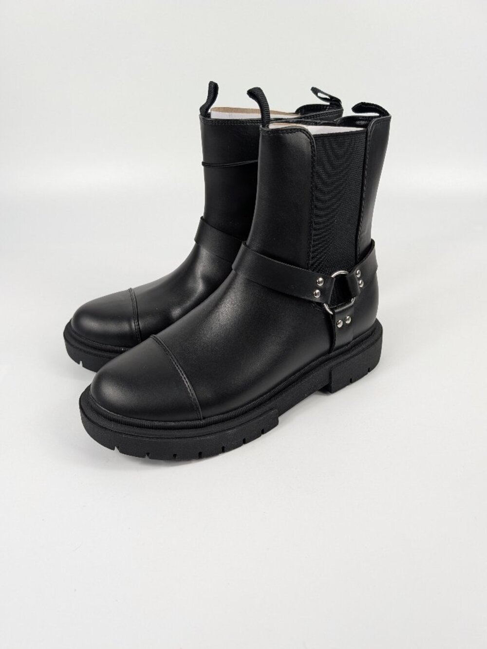 Art Class Crosby Black Moto Chelsea Boots Girls Size 5 NEW!